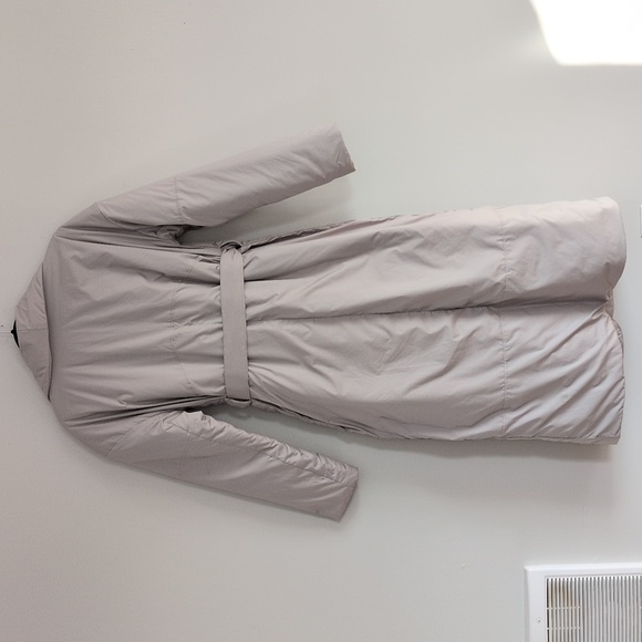 Lululemon Insulated Trench Coat Raw Linen Size 6 - Picture 3 of 11